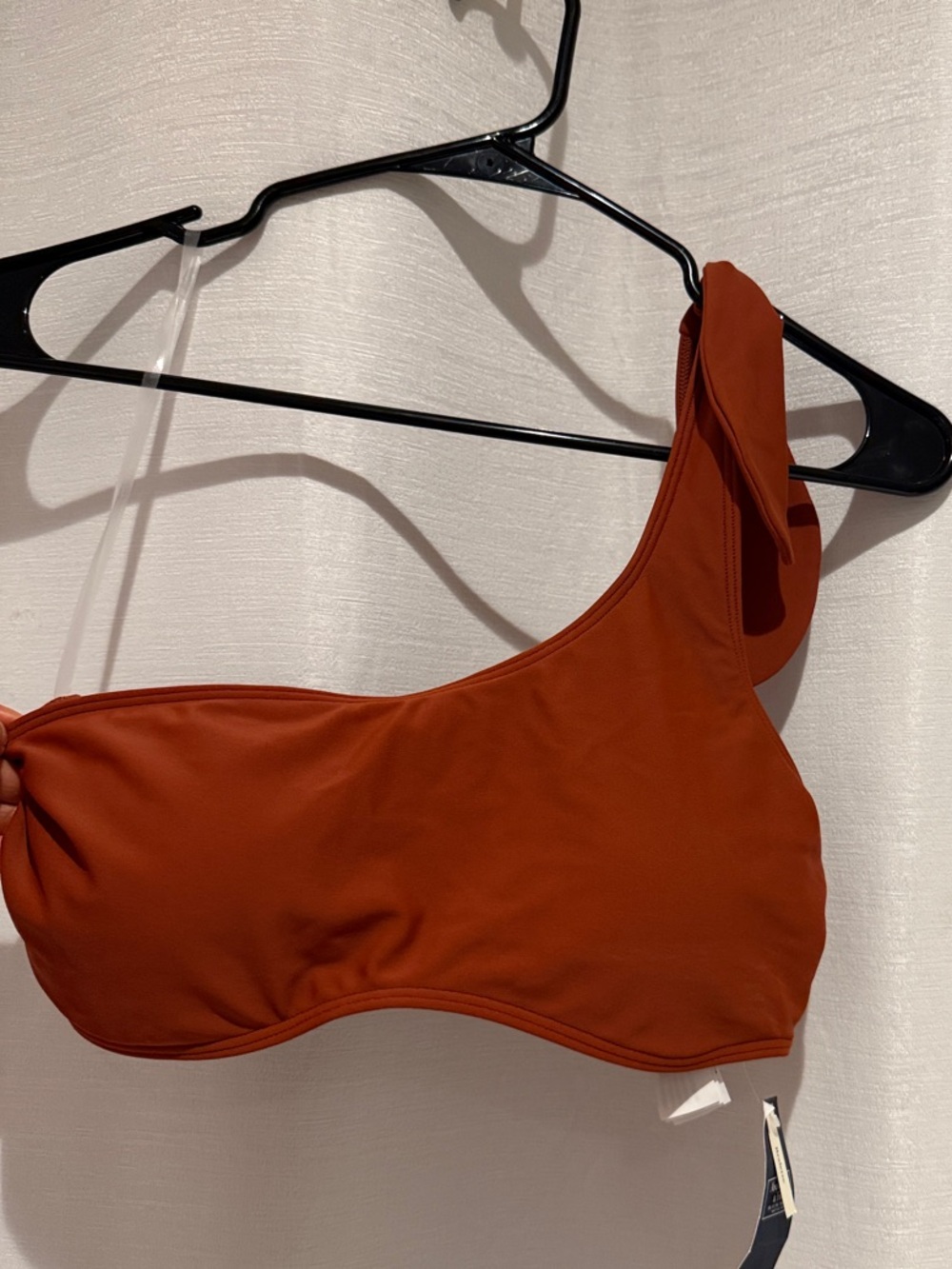 Abercrombie & Fitch One-Shoulder Bikini Top in Rust